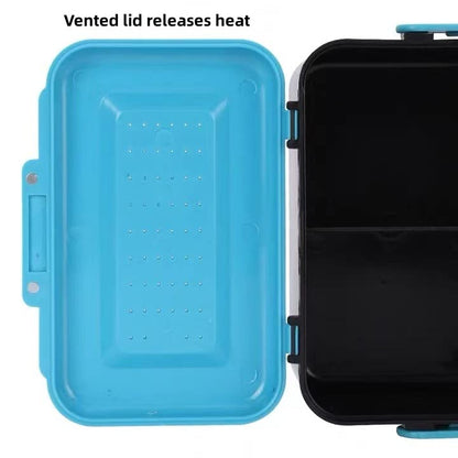 2PCS Worm Bait Holder, Bait Storage Box, Fishing-Accessories Boxes Storage Containers （Blue）