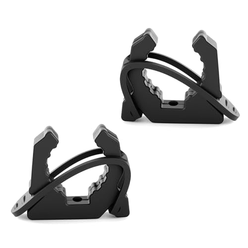 Quick Release Boat Hook Holders with Rubber Spring Strap,Marine Holder from 1''to 2" in Diameter for Boat Hook, Paddle Holder, Boat Net, Oar Mounts, Gaff, Push Pole, Anchor Pole - size: 2 Pcs