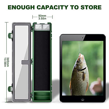 Carp Fishing Hook Storage Box, Carp Rig Box Stiff Hair Rig Board with 12pcs Pins, Carp Fishing Rig Container for Carp Fishing Accessories - style: Style 2