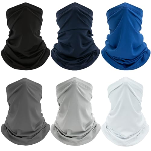 Neck Gaiter 6 Pack UV Protection Cooling Hiking Face Cover MenWomen - color: Multicoloured 07