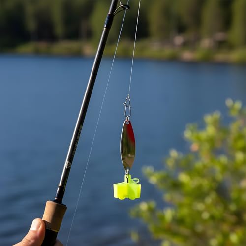 80 Pcs Fishing Treble Hook Covers, 4 Size Fishing Hook Protectors Treble Hooks Bonnets (Yellow and White)