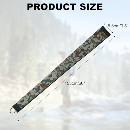 Neoprene Camo Fishing Rod Sleeves,Fishing Pole Sleeves,Fishing Rod Socks | UV Resistance,Puncture Resistant, Protect Casting, Spinning, Trolling Fishing Rods, Storage, tangled-free,75in,68in,60in - color: Digital Camo, size: 60"