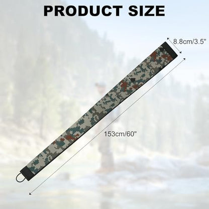 Neoprene Camo Fishing Rod Sleeves,Fishing Pole Sleeves,Fishing Rod Socks | UV Resistance,Puncture Resistant, Protect Casting, Spinning, Trolling Fishing Rods, Storage, tangled-free,75in,68in,60in - color: Digital Camo, size: 60"