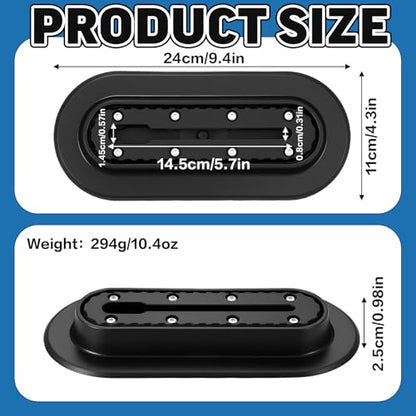 2 Pcs Kayak Rail Mount Track, Inflatable Boat Sup Low Profile Marine Nylon Track for Fishing Rod Holder Cup Holder, Kayak Rail Accessories Gear Mounting for Paddle Holders Finder Anchor Cleats