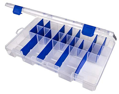Flambeau Outdoors 5003 Fishing - Includes 15 Dividers, 25 Compartments, Clear Fishing Lure Organizer, Tuff Tainer with Zerust Anti-Rust Dividers - 14.25" x 9.12" x 2"