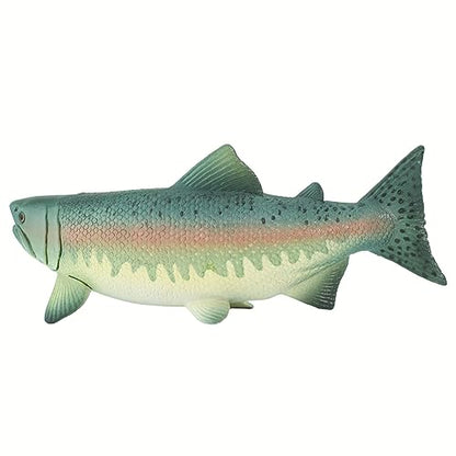 Safari Ltd. Salmon Fish Figurine - Detailed 7" Plastic Model Figure - Fun Educational Play Toy for Boys, Girls & Kids Ages 3+