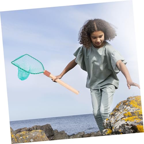 Wood Handle Fishing Net Large Mesh Landing Net 30Cm Frame for Outdoor Fishing and Household Use
