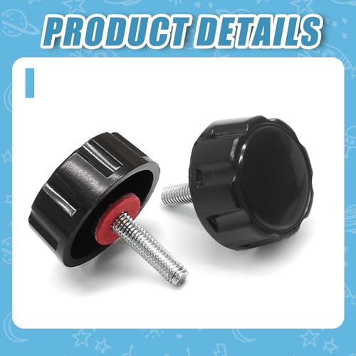 6 PCS Universal Fishing Reel Handle Screw Caps Black | Replacement Parts, For Spinning Reel Handles, Screws Nuts Caps