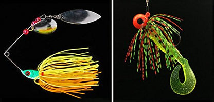 20 Bundles Fishing Skirt Lures Kit Replacement Skirts for SpinnerBaits Buzz Baits 30 Strands Quick Change Jig Skirts