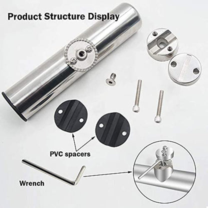 AMYSPORTS Rail Mount Rod Clamp Holders Boat Clamp Holders Rod Stainless Steel Fishing Rods Holder Adjustable Marine Side Mounted Support for Kayak Boats Fishing