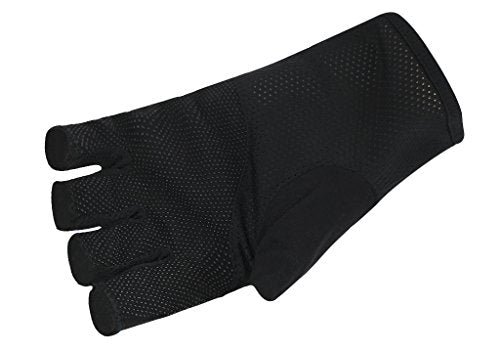 JIAHG Women Men's Driving Gloves Summer UV Sun Glove Non Slip Touchscreen Cotton Gloves Outdoor Sunblock Mittens for Cycling - color: Cotton-black half finger