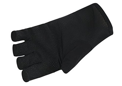 JIAHG Women Men's Driving Gloves Summer UV Sun Glove Non Slip Touchscreen Cotton Gloves Outdoor Sunblock Mittens for Cycling - color: Cotton-black half finger