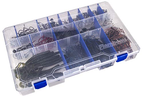 Flambeau Outdoors 5003 Fishing - Includes 15 Dividers, 25 Compartments, Clear Fishing Lure Organizer, Tuff Tainer with Zerust Anti-Rust Dividers - 14.25" x 9.12" x 2"