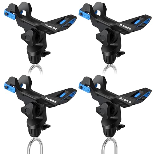PLUSINNO 1/2/4 Pack Fishing Rod Holder for Ground, Upgraded Rod Holders for Bank Fishing, 360 Degree Adjustable Fishing Rod Holder Equipment, Fishing Gear, Fishing Gifts for Men. - style: Rod Holder-4 Pack