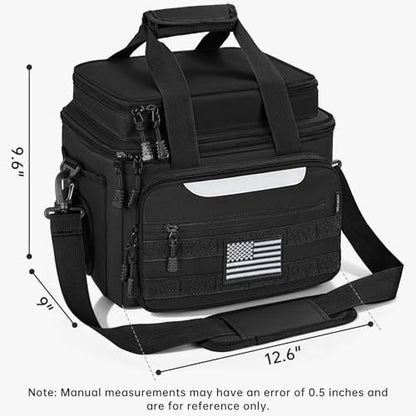 20L Fishing Tackle Bag Empty, Fits 3400-3600 & 4007 Lure Boxes, Water Resistant Fishing Gear Storage Bag, Portable Padded Shoulder Strap Bag for Saltwater Freshwater, Black - color: Black, style: Bag Only