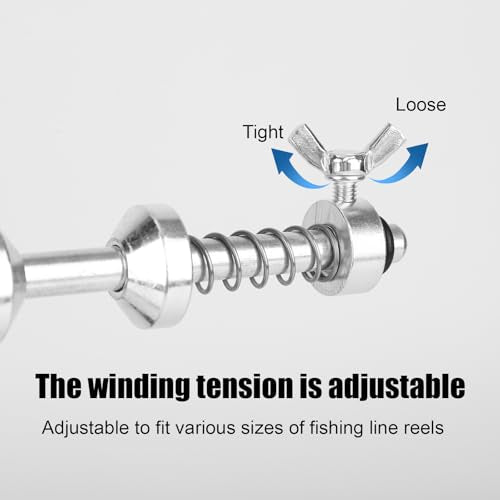 Fishing Line Spooler, Portable Fishing Reel Spooler Adjustable Tangle-Free Line Winder Spooling Station for Spinning & Baitcasting Reels