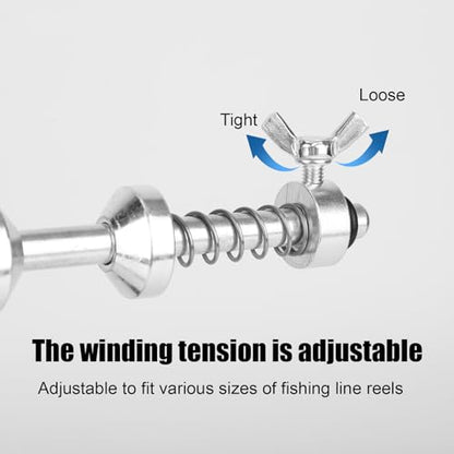Fishing Line Spooler, Portable Fishing Reel Spooler Adjustable Tangle-Free Line Winder Spooling Station for Spinning & Baitcasting Reels