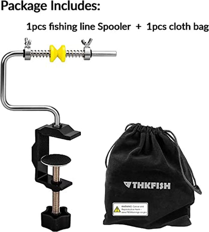 THKFISH Fishing Line Spooler Fishing Line Winder Spooler Fishing Accessories Adjustable Stable Portable Fishing Line Spooler/Fishing Line Remover - color: B -Short- Line Spooler