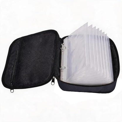 Kylebooker Soft Plastic Bait Storage Binders Organizer Saltwater Fishing Lure Leader Wallet Tackle Binder Bag - color: Black