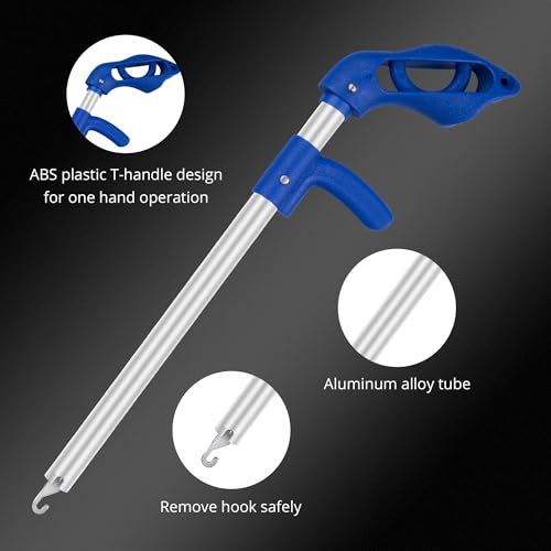 Foldable Kayak Landing Net Kit, 4PCS Fishing Tool Set | With Pliers, Fish Gripper & Hook Remover for Kayak Fishing, Boating, Shore Fishing, Freshwater & Saltwater - color: Blue2 4pcs Fishing Tools Kit