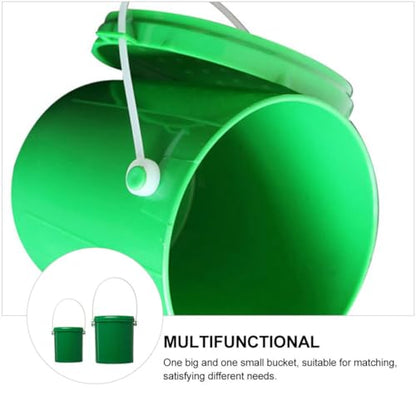2pcs Fishing Bait Bucket Set, Plastic Live Earthworm Lures Container, Portable Worm Holder for Outdoor Fishing Tackle and Bait Storage