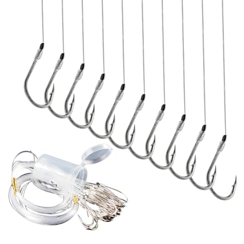 Pre Tied Fishing Hooks with Line Snelled Small Fish Hook Leader Nylon Line Bulk Pack Freshwater Trout Crappie Bluegill Panfish Bait Rig Hand Tied High Carbon Steel Ready to Use Size 16 24 - color: #22, 30Pcs