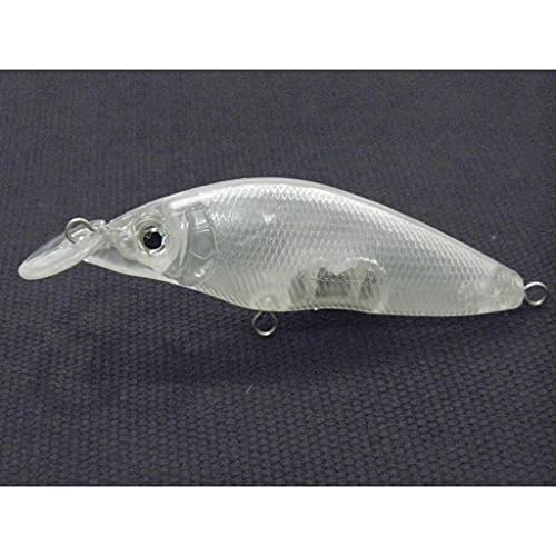 10 Blank Unpainted Minnow Crankbait Topwater Lipless Jerkbait Fishing Lures V3 - color: UPM583P10