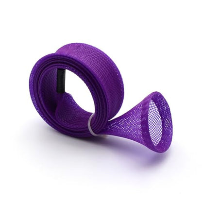 Mr. Z Pack of 4 Casting Fishing Rod Sleeves with 2 Rod Straps Fishing Rod Covers Pole Jacket Rod Socks - color: Purple