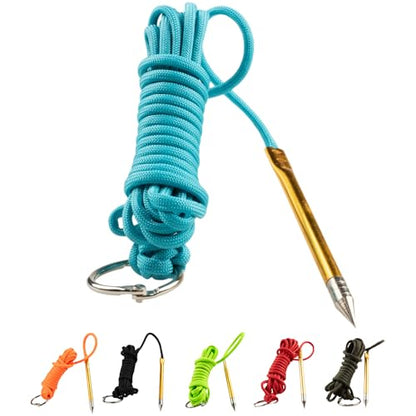 Fish Stringers – 10- & 20-Foot Lengths – 30+ Colors to Choose from! - color: Neon Turquoise, size: 20 feet