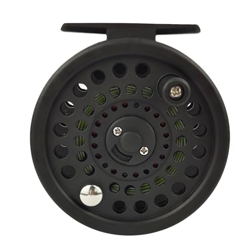Aventik CM Graphite Fly Reel Click Drag System Classic IV Graphite Large Arbor Sizes 3/5, 5/7 Fly Fishing Reels - style: With Line