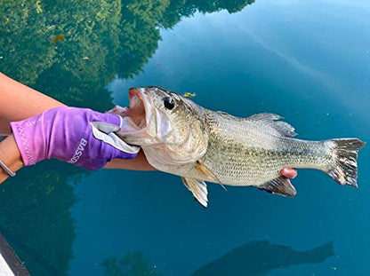 Bassdash ALTIMATE UPF 50+ Women’s Fishing Gloves UV Sun Protection Fingerless Gloves for Kayaking Paddling Hiking Cycling Driving Shooting Training - color: Gradient Purple, size: Medium