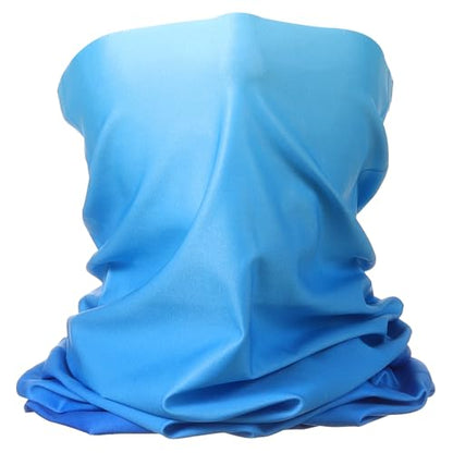 HARFINGTON Summer Cooling Neck Gaiter Sun Protection Face Mask Fishing Necks Gaiter Unisex for Cycling Outdoor Sports - color: Gradient Light Blue