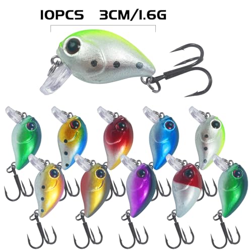 43Pcs Fishing Lures Kit Minnow Popper Walleye Fishing Lures Mixed Hard Crank Baits for Bass Fishing Walleye Salmon Freshwater Saltwater