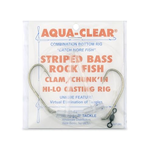 Aqua-Clear Hi-Lo Tandem Rig - color: Mono 18 in / 45.7 cm, style: 6/0 Bait Holder