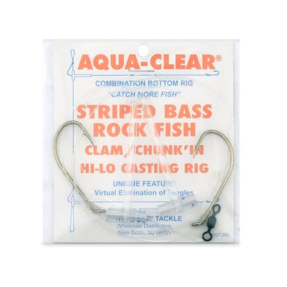 Aqua-Clear Hi-Lo Tandem Rig - color: Mono 18 in / 45.7 cm, style: 6/0 Bait Holder