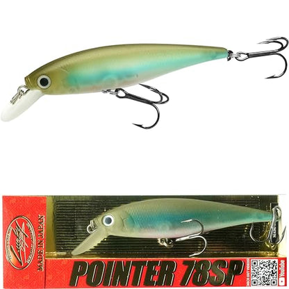 LUCKY CRAFT Pointer 78SP Fishing Lures, 3" Freshwater Bass & Trout Lures, Suspending 4ft-5ft Depth, Jerkbait, Bass Fishing Gear and Accessories, Ghost & Aurora - color: 585 NC Light Hitch Sakura