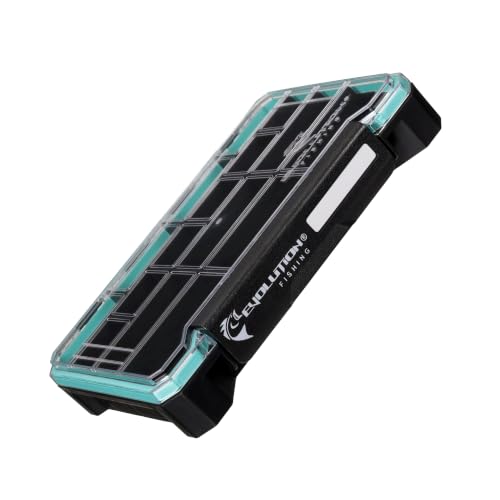 Evolution Fishing BallistiX 3.5 Terminal Tackle Tray – Waterproof Tackle Storage Box with Anti-Migration Design, One-Hand Latch, Polycarbonate Lid, Rust-Resistant Terminal Tackle Organizer