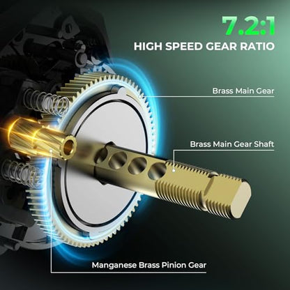 KastKing Zephyr Dual-Tip Fishing Rod and Reel Combo,Spinning & Baitcaster Combo,Dual Tips Section for Different Powers,IM6 Graphite 2-Piece Rod with Extra Tip,Sensitive & Powerful,Freshwater Fishing - style: Cast: 6'0"- Ml& M- Dual-tip Rod - Right Handed(