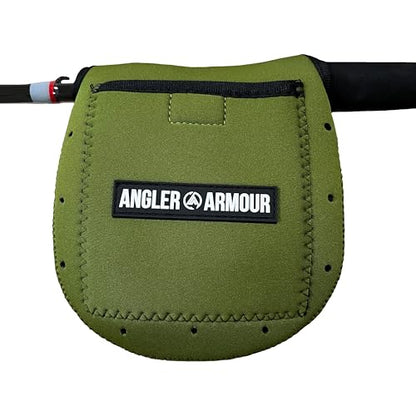 Angler Armour Spinning Reel Cover, Fishing Reel Cover, Neoprene Reel Cover, Spinning Reel Sleeve, Spinning Reel Case, Spinning Reel Protective Sleeve, 1000, 2000, 3000, 3500 Reels (Olive Green) - color: Olive Green