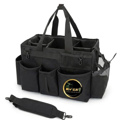 Wearable Cleaning Caddy Organize Bag with Spray bottle & Towel, Handles for Cleaners & Housekeeper,Under Sink & Car Cleaning Tool Organizers Bag with Adjustable Shoulder Strap&Waist Belt (Black) - color: Black