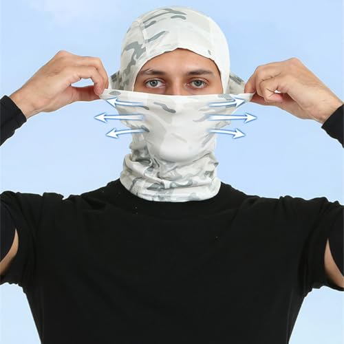 4 Pieces Balaclava Mask Sun Protection Hood Face Cover Full Head Mask for Men and Women for Hunting Fishing Skiing - color: Camo
