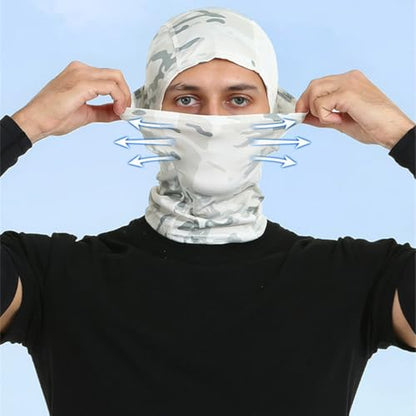 4 Pieces Balaclava Mask Sun Protection Hood Face Cover Full Head Mask for Men and Women for Hunting Fishing Skiing - color: Camo