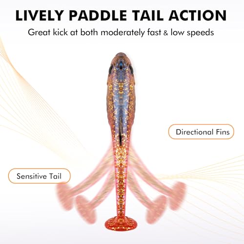 TRUSCEND Duramax Pre-Rigged Saltwater Fishing Lures with BKK Jig Hooks, Easy Catch 10X Tear-Resistant TPE Soft Swimbait for Redfish Grouper Striper Bass Trout Crappie Walleye, Weedless Freshwater Bait - color: C1-3"-3/8oz