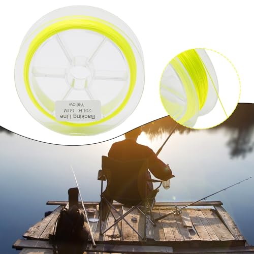 FABULETTA Dacron Fishing Line Backing Polyester Fly Line Low-Stretch Dual-Color 50m for Trout Salmon 20lb 30lb Strength - size: F