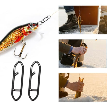 50 Pack Fishing Speed Clips, High Strength Stainless Steel Speed Clip, Fishing Stealth Power Speed Clips, Stainless Steel Quick Change Clip, Fishing Clips Quick Change - size: 2.5cm