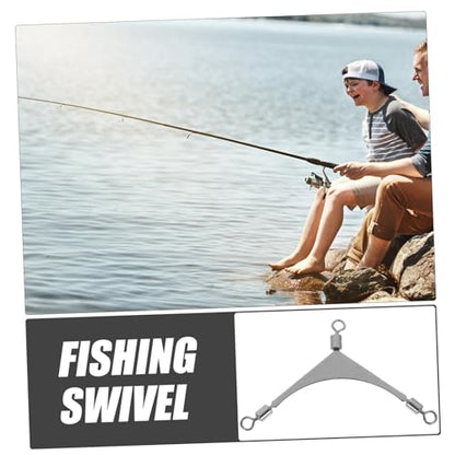 Sea Fishing Three-Prong Swivel Way Swivel Fishing Swivels Three Way Fishing Swivels Fishing - size: 4.50X2.80X0.20CM