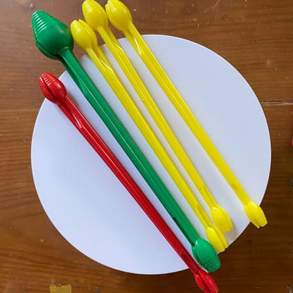 Toasis Plastic Fishing Hook Disgorger 2pcs Fish Hook Remover Tools - color: Red & Yellow