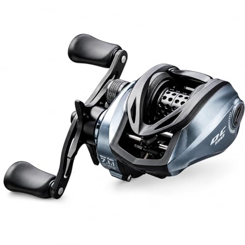 DC Baitcasting Reel, Digital Control Anti-Backlash, 7. 1:1 Gear Ratio, 6+1 Bearings, Ultralight for Bass Freshwater - color: Right Handed