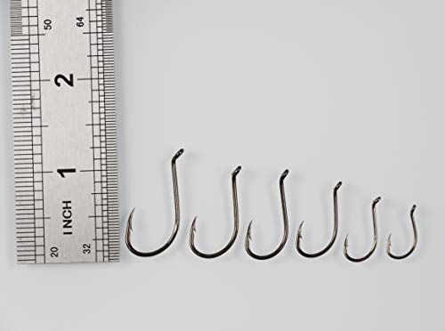100pcs Octopus Beak Offset Fishing Hooks Froged Sport Circle Hooks Sharp High Carbon Steel Fishing Hook-6 Sizes - size: 2#