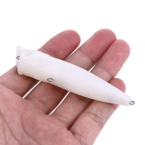 20pcs (3.54 in 0.42oz) DIY Fishing Lure No Painting Artificial Hard Bait Blank Hard Lures Unpainted Popper Topwater Fishing baits Angler Gift
